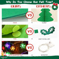 EMPOF Felt Christmas Tree 3.3ft DIY Set w/Lights & 32 Ornaments Colorful