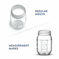 Paksh Novelty Mason Jars 16oz Regular Mouth Glass Canning 5 Pack Clear Silver