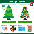 EMPOF Felt Christmas Tree 3.3ft DIY Set w/Lights & 32 Ornaments Colorful