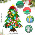 EMPOF Felt Christmas Tree 3.3ft DIY Set w/Lights & 32 Ornaments Colorful