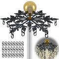 Voccos Christmas Tree Flag Pole Mega Topper Light Hooks Metal Snowflake 24 Hooks