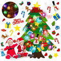 EMPOF Felt Christmas Tree 3.3ft DIY Set w/Lights & 32 Ornaments Colorful