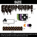 NBjiuyin 4Ft Halloween Ghosts Cutouts with 100 Glue Dots White Paper