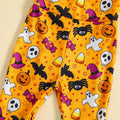 Guodeunh Toddler Girls Halloween Pumpkin Spider Romper Orange Size 4-5T