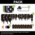 NBjiuyin 4Ft Halloween Ghosts Cutouts with 100 Glue Dots White Paper