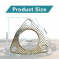 leechio Car Exhaust Gasket 2.48" 3 Hole Flange High Temp Silver 2PCS