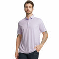 Rouen Mens Polo Shirt Quick Dry Moisture Wicking Lavender Heather Size XXL