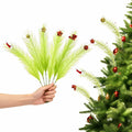Petalivebioom 15.7" Christmas Tree Topper with 12 Green & Red Picks