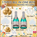 OORAMOO 176PCS Champagne Bottle Balloon Garland Arch Kit Gold Party Decor