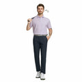 Rouen Mens Polo Shirt Quick Dry Moisture Wicking Lavender Heather Size XXL