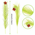 Petalivebioom 15.7" Christmas Tree Topper with 12 Green & Red Picks