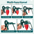 C7 C9 Christmas Light Spring Clips 50pcs for E12 E17 Mini Lights Outdoor