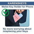 KARENSKEYS 2PCS Key Sleeve Stretchy Keys Organizer Slim Card Holder Pink