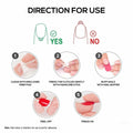 Almond Press On Nails Medium Glossy Flower French Tip Fake Nails 24pcs