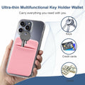 KARENSKEYS 2PCS Key Sleeve Stretchy Keys Organizer Slim Card Holder Pink