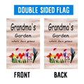 ZQLFDGD FANDEER Grandma's Garden Outdoor Flag 12x18in Double Sided Nylon