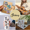 BIGZORO Schnauzer Dog Stickers Pack 50 PCS Waterproof Vinyl Decals