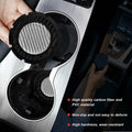 Dickno Car Cup Holder Inserts 2 Pack 2.75in Carbon Fiber Non Slip Silver