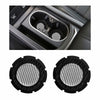 Dickno Car Cup Holder Inserts 2 Pack 2.75in Carbon Fiber Non Slip Silver