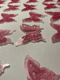 Unbranded x24 3D Double Shad Edible Wafer Butterflies for Cake Cupcakes