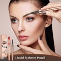 YIWANLLE 3D Microblading Eyebrow Pencil 4 Fork Tip Waterproof Light Brown