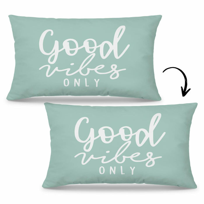 Mingnei Motivational Quote Green Flannel Throw Pillow Cover 12x20