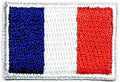Truly Mini France Flag Embroidered Patch Sew On Applique 0.6x1.1 Inch