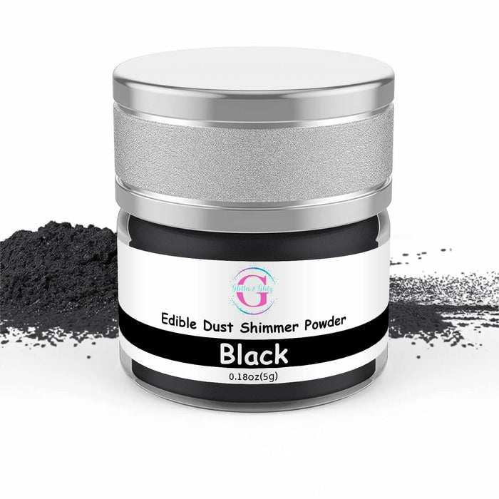 Glitter & Glitz Edible Drink Glitter Luster Dust Black 5g Cocktails Baking