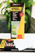 Insectifuge 40Pcs White Indoor Sticky Fruit Fly Traps Window Strips
