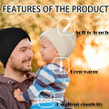 Zion Praiser 2PCS Family Beanie Hat Winter Knitted Warm Parent-Child White