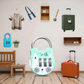WsjiaboFux Green 3-Digit Combination Padlock Stainless Steel High Strength