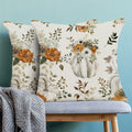 CXMEIFLY Fall Decor Pillow Covers Set of 2 18x18 Cream Pumpkin Floral