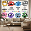 dueeia Mental Health Therapy Tapestry Wall Hanging 59x51 Black Polyester