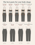 Bamans Wide Leg Dress Pants High Elastic Waist Curvy Women Black Size S