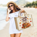 CHQIUCR Autumn Pumpkin Canvas Tote Bag Large Reusable Grocery Bag 16.7x12.5x7.5