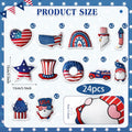 Oudain 24 Pc 5" Patriotic Star Ornaments Red White Blue Independence Day