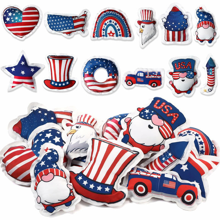 Oudain 24 Pc 5" Patriotic Star Ornaments Red White Blue Independence Day