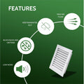 GREEN VENT Aluminum Alloy Gable Vent 10x10 Outdoor Wall Cover with Mesh