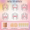 LOYAL BOOK Boob Tape Breast Lift Silicone Nipple Covers Beige 2''round 12pcs