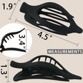 GKETN 6 Pack Flat Hair Claw Clips Matte Neutral Color Duck Billed Barrettes