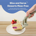 Chef's Path Easy Release Cake & Pie Server Lift-and-Serve Sage Green