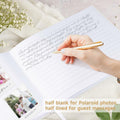 1DOT2 Wedding Guest Book 2025 Linen Photo Beige 100 Pages Acid Free Paper