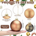 Relaxgiant 12 Pcs Neutral Brown Grey Matte Glass Christmas Ornaments 4in 2.36in