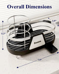 Kitsure Kitchen Sink Sponge Holder Rustproof Metal Organizer Black 7.9x3.9x5.3