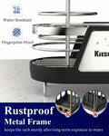 Kitsure Kitchen Sink Sponge Holder Rustproof Metal Organizer Black 7.9x3.9x5.3