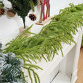 Choonshow 2PCS 6FT Norfolk Faux Pine Christmas Garland Green Decoration