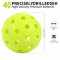Seiyeje Pickleball Balls 12 Pack USAPA Approved Outdoor High Visibility