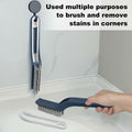 COIYINGJAUNEI Hard Bristle Stiff Cleaning Brush 2 pcs Blue White ABS