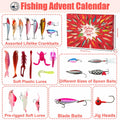 Rubypop Fishing Advent Calendar 2025 24-Day Lure Set Red Stainless Steel