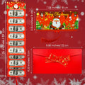 EASTVIO Christmas Cash Gift Envelopes Red 10 Slots Money Holder
